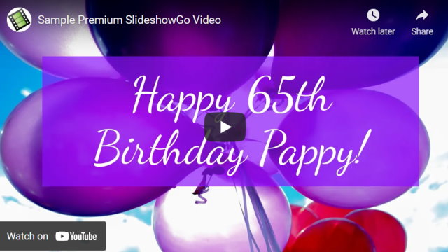 thumbnail for photo slideshow of birthday party
